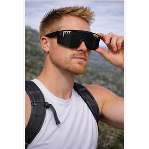 Pit Viper The Black Ops Polarized Sunglasses Black Frame Dark Smoke Lens New